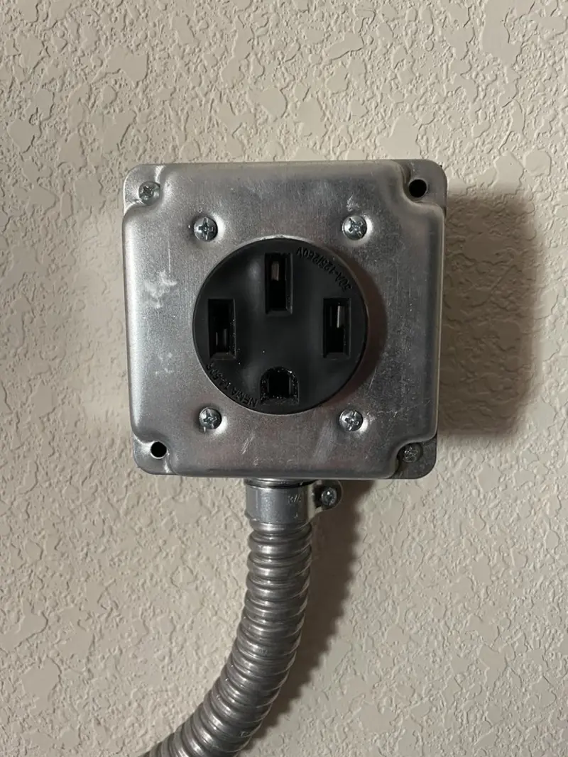 NEMA 14-50 outlet installed for Smart Home Electrical in Williston